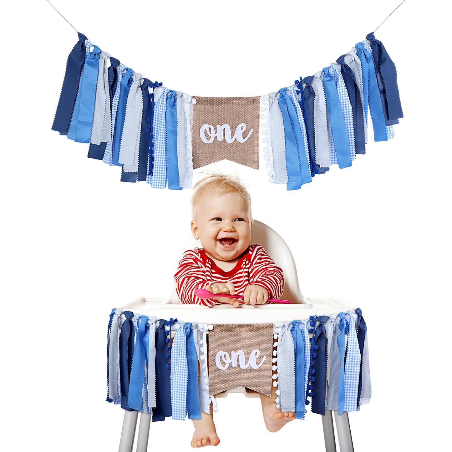 First Birthday Highchair Banner for Girls and Boys