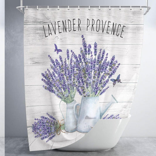 Lavender Farmhouse Shower Curtain 72x72 Inches