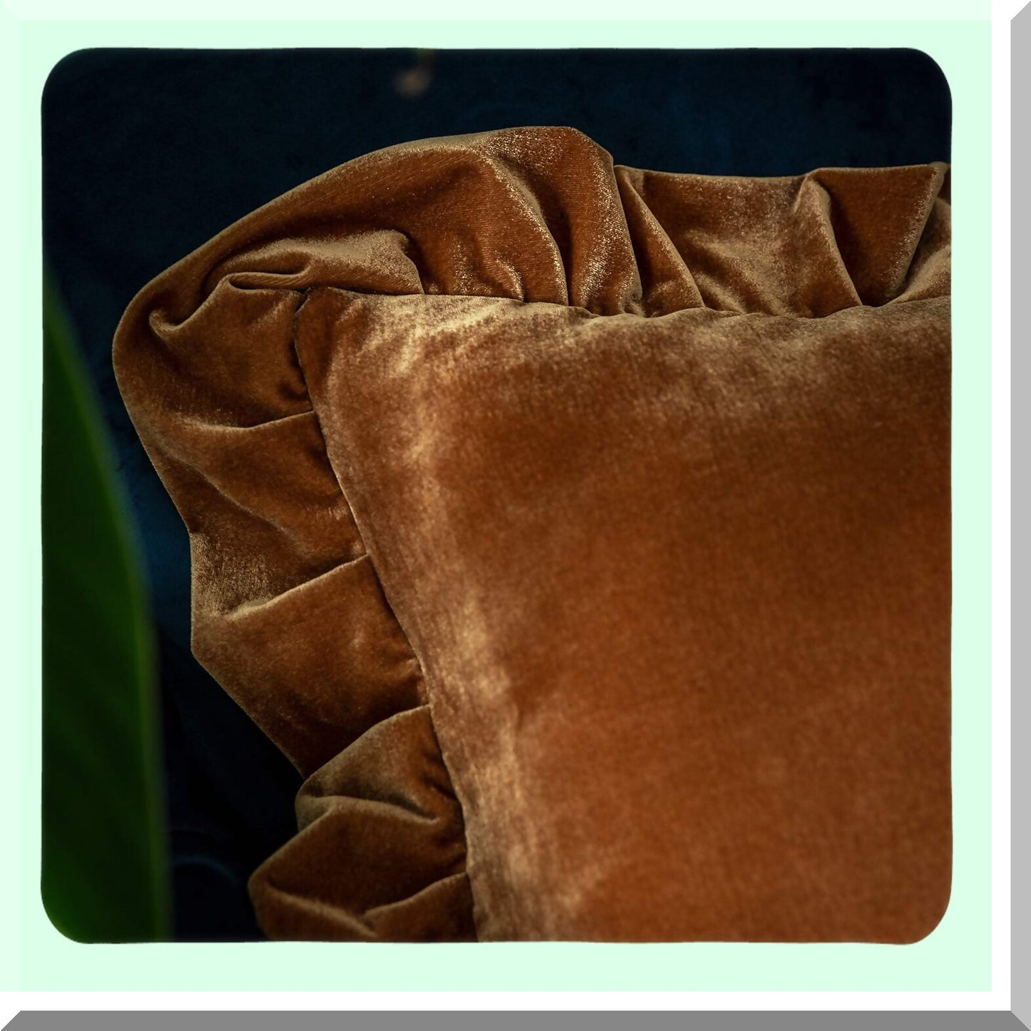 Luxury Velvet Golden Camel Pillow Covers - Set of 2 | Soft Decorative Square Cushion Cases for Sofa Couch & Bedroom | Farmhouse Style 18x18 Inches