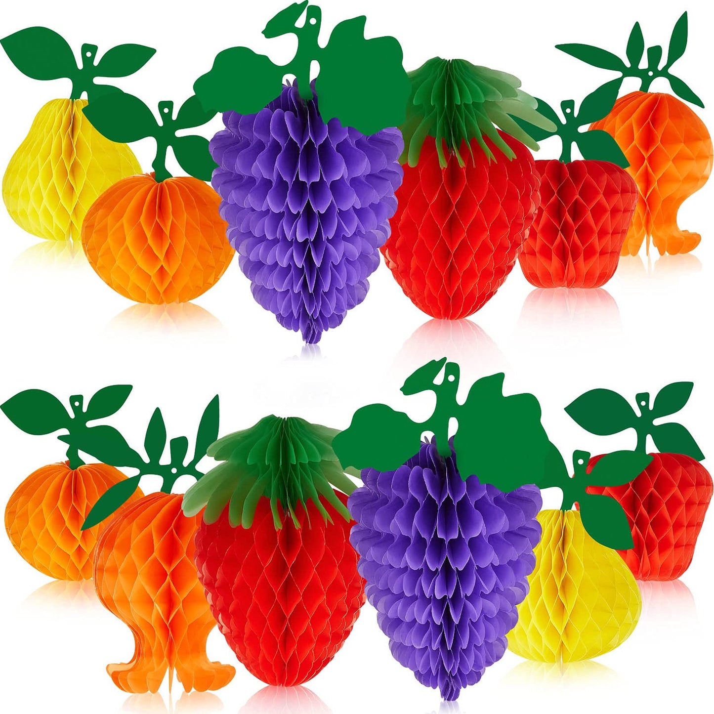 Fruit Party Decorations, 12 Honeycomb Centerpieces