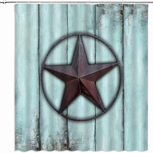 Rustic Texas Shower Curtain 70x70 inches with Hooks