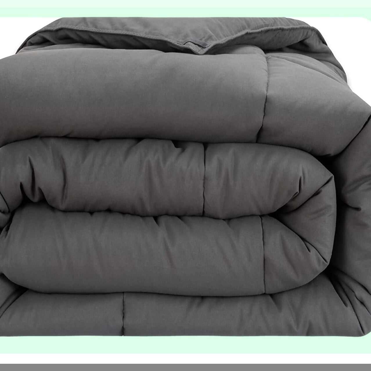 Luxury Cloud Full Size Comforter - Plush Down Alternative Duvet Insert with Corner Tabs - Cozy Reversible Microfiber Bedding - Dark Gray, 82"x86"