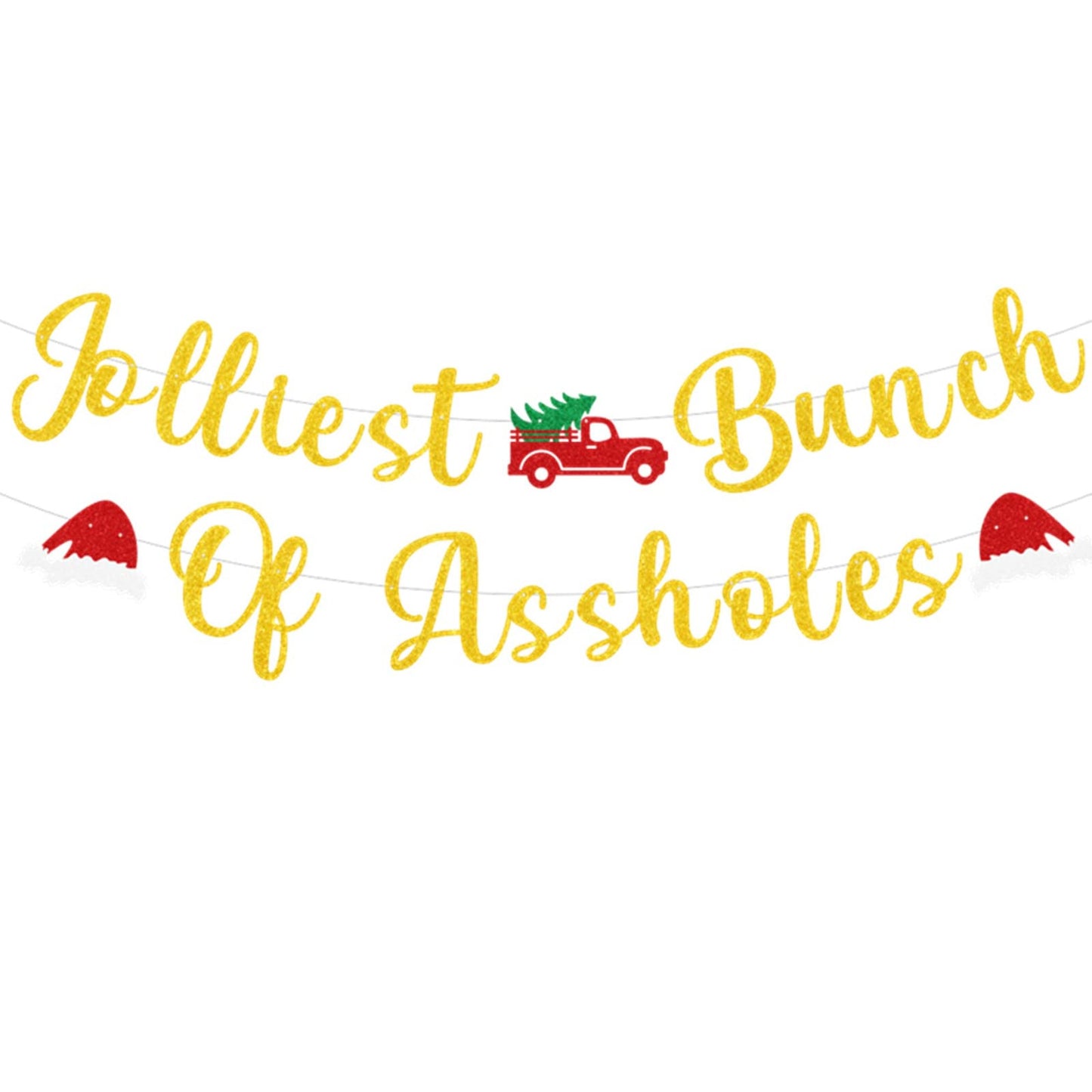 Red Green Holiday Banner for Party and Home Decor