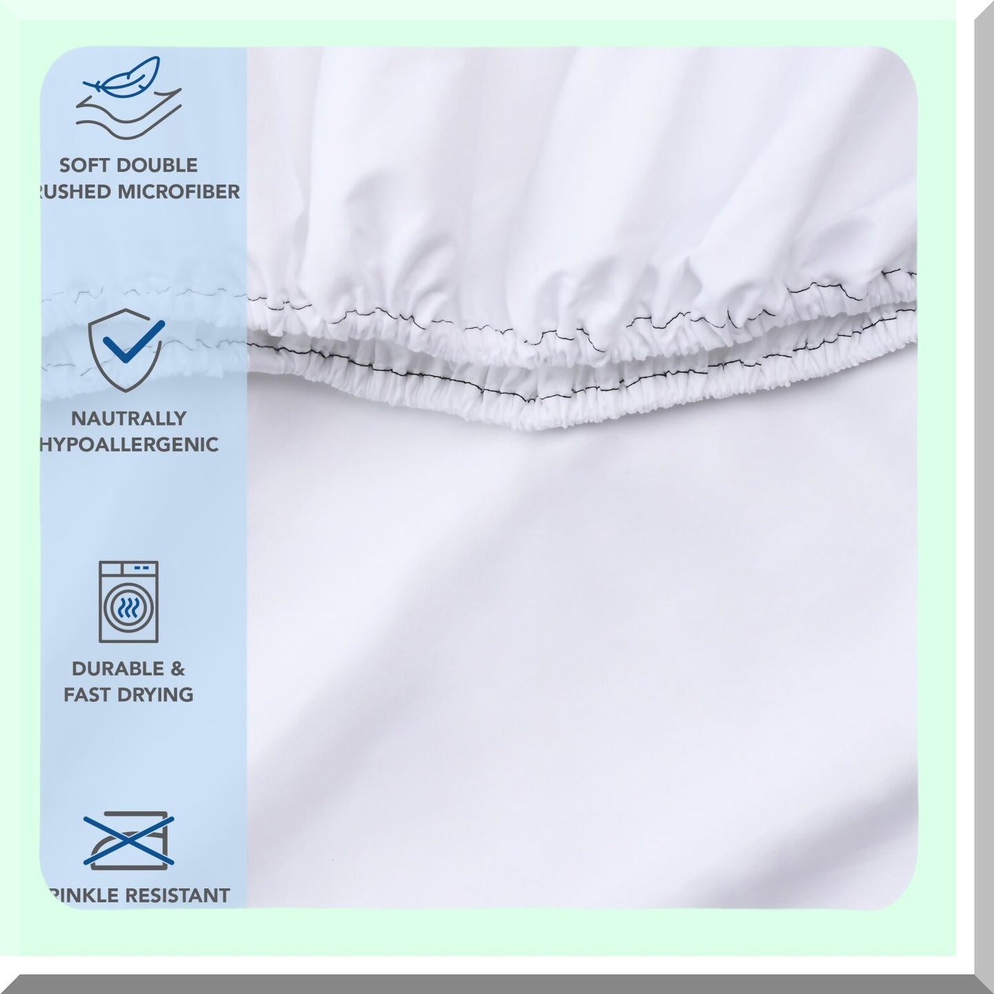 UltraSoft Microfiber Bedding Set - 6 Pack Twin Sheets, Hotel Quality Linens, Color-Coded Hem Threads, Bulk Supply for Hosts, White Essentials