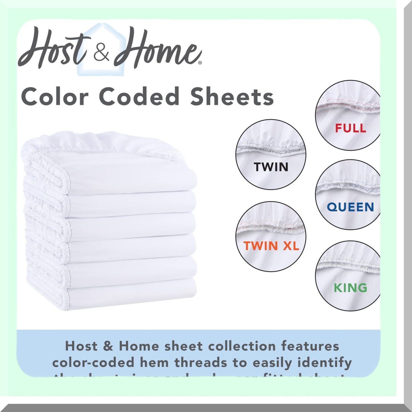 UltraSoft Microfiber Bedding Set - 6 Pack Twin Sheets, Hotel Quality Linens, Color-Coded Hem Threads, Bulk Supply for Hosts, White Essentials