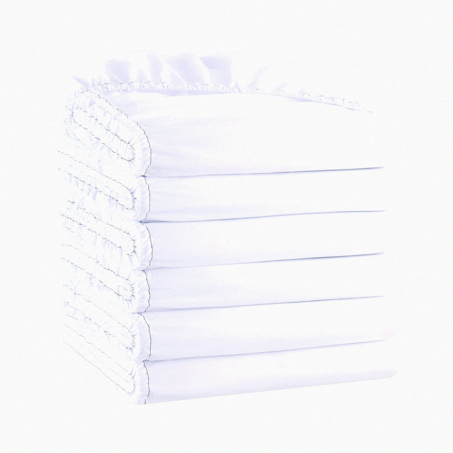 UltraSoft Microfiber Bedding Set - 6 Pack Twin Sheets, Hotel Quality Linens, Color-Coded Hem Threads, Bulk Supply for Hosts, White Essentials
