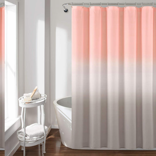 Blush and Gray Umbre Fiesta Shower Curtain 72x72