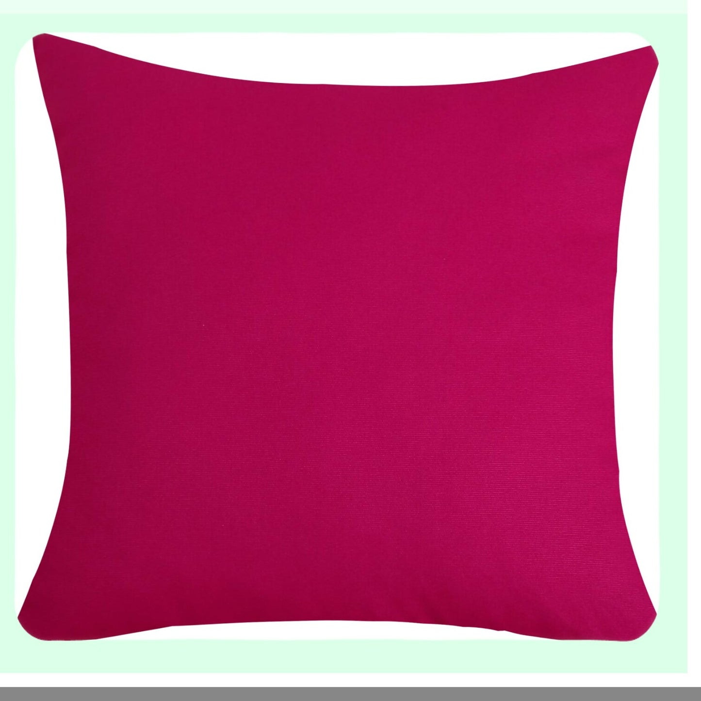 Cotton Canvas Rose Throw Pillow Covers - Set of 2, 18x18 Decorative Cushion Covers in 45 Colors - Solid Design for Home Decor - Soft and Durable