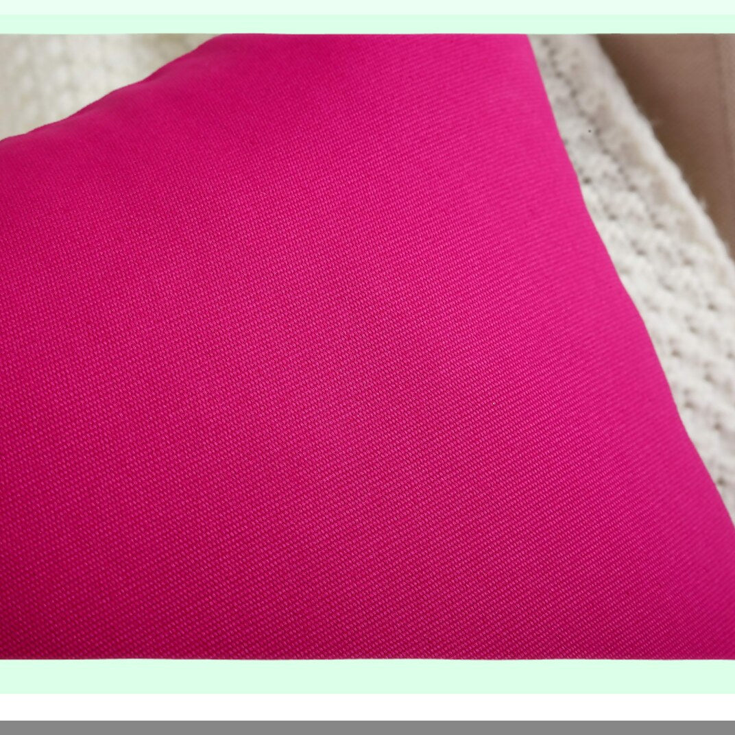 Cotton Canvas Rose Throw Pillow Covers - Set of 2, 18x18 Decorative Cushion Covers in 45 Colors - Solid Design for Home Decor - Soft and Durable