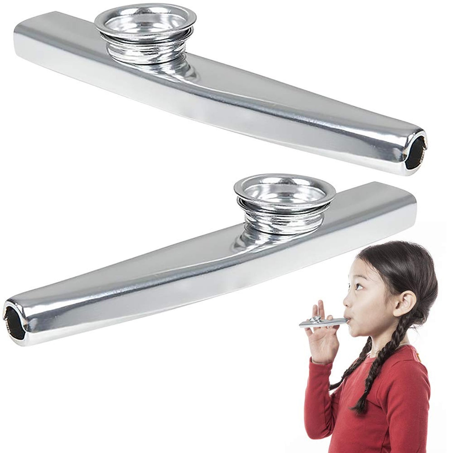 Metal Kazoo Set of 3 for Kids and Adults