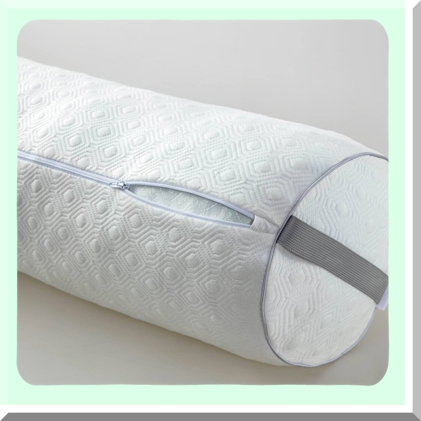 CoolFlex Memory Foam Roll Pillow - Adjustable Support for Back and Side Sleepers - Shredded Gel Infused Insert with Bamboo Cover - 18x6 - Knee and Leg Comfort - Sleep Aid and Pain Relief