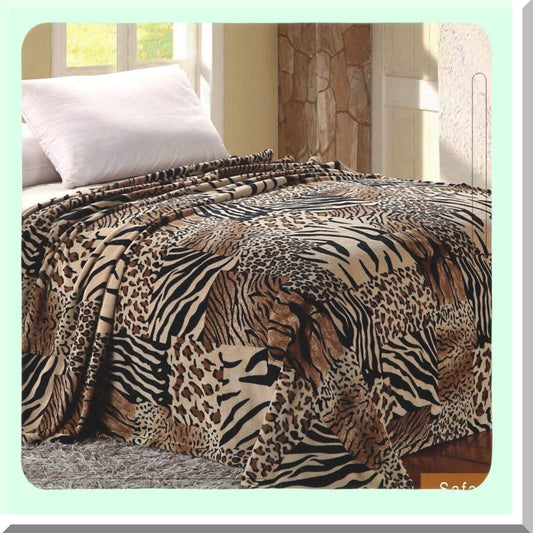 Wildlife Dreams Multicolor Ultra Soft Flannel Blanket - Cozy, Luxurious, All-Season Queen Size 80"x80""