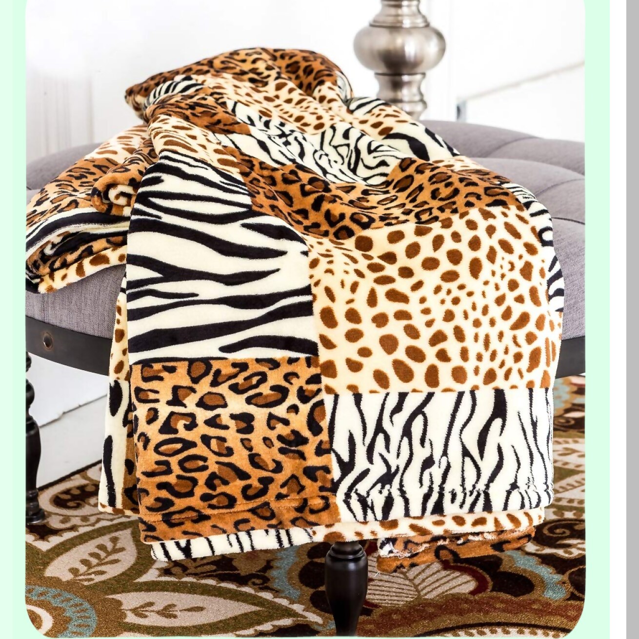 Wildlife Dreams Multicolor Ultra Soft Flannel Blanket - Cozy, Luxurious, All-Season Queen Size 80"x80""