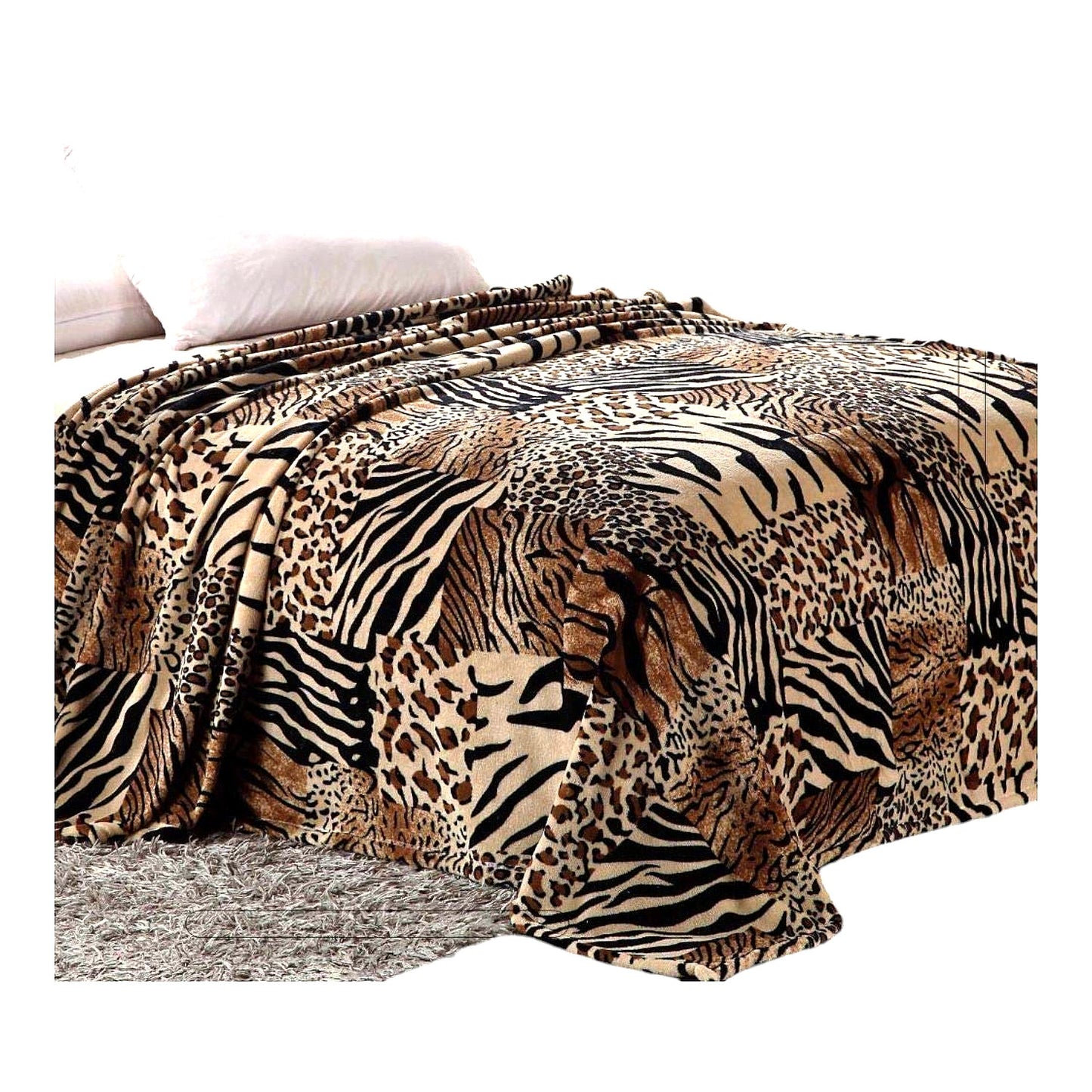 Wildlife Dreams Multicolor Ultra Soft Flannel Blanket - Cozy, Luxurious, All-Season Queen Size 80"x80""