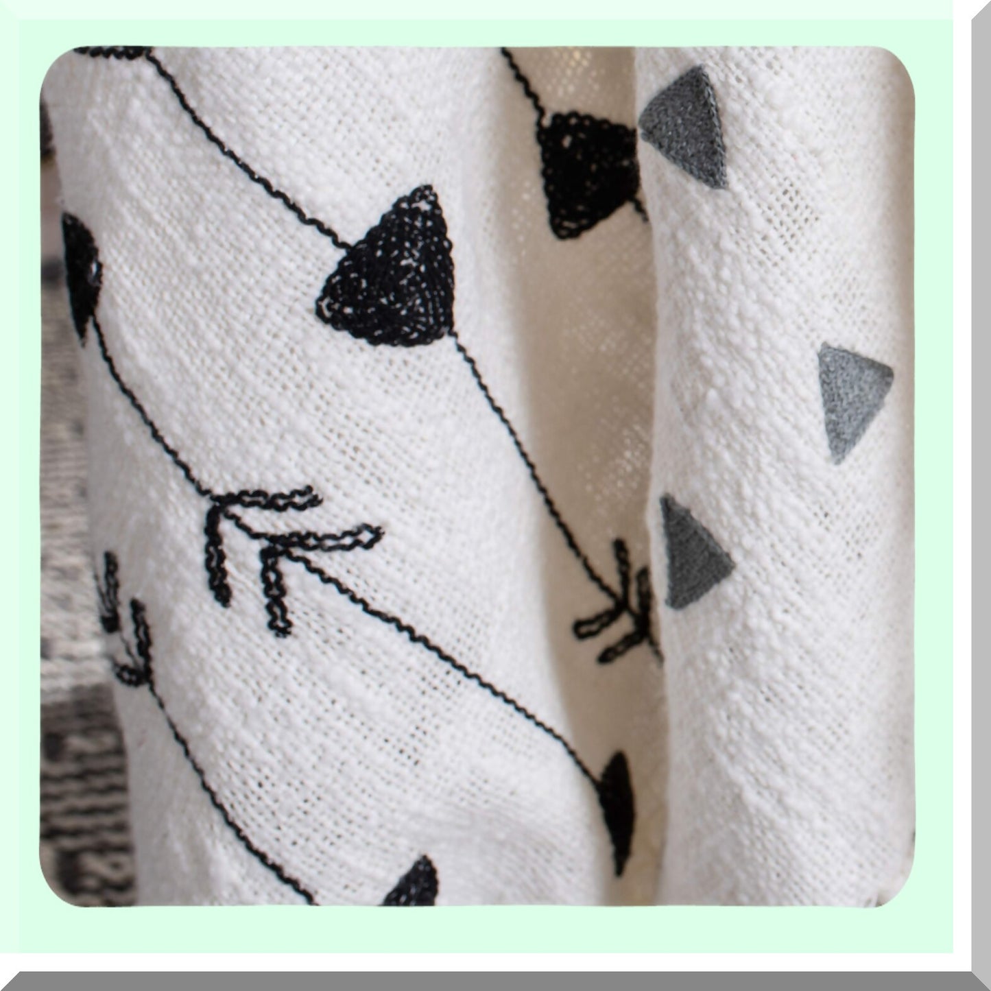 CozyLux Reversible Fringe Throw Blanket - Soft Grey & White Striped Design