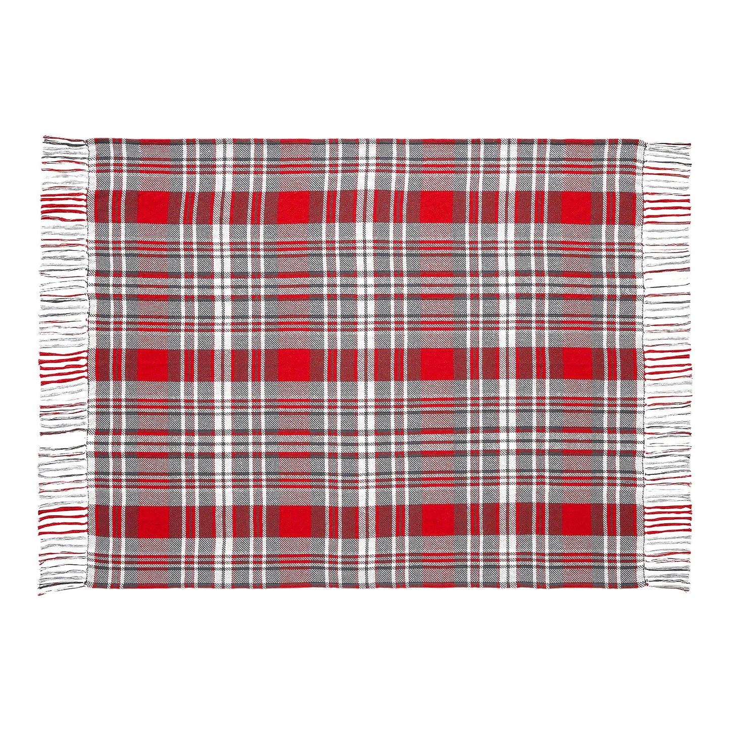 CozyPlaid Woven Throw - Perfect Living Room Couch & Sofa Decor, 50x60 Bedding Blanket