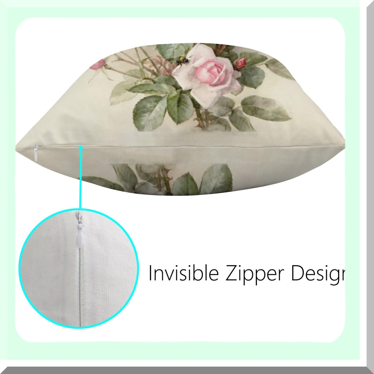 Vintage Rose Soft Square Pillowcase Set - 20x20 Inch Decorative Cushion Covers for Living Room Couch Bed Sofa - Pink Floral Throw Pillow Covers (Set of 2)