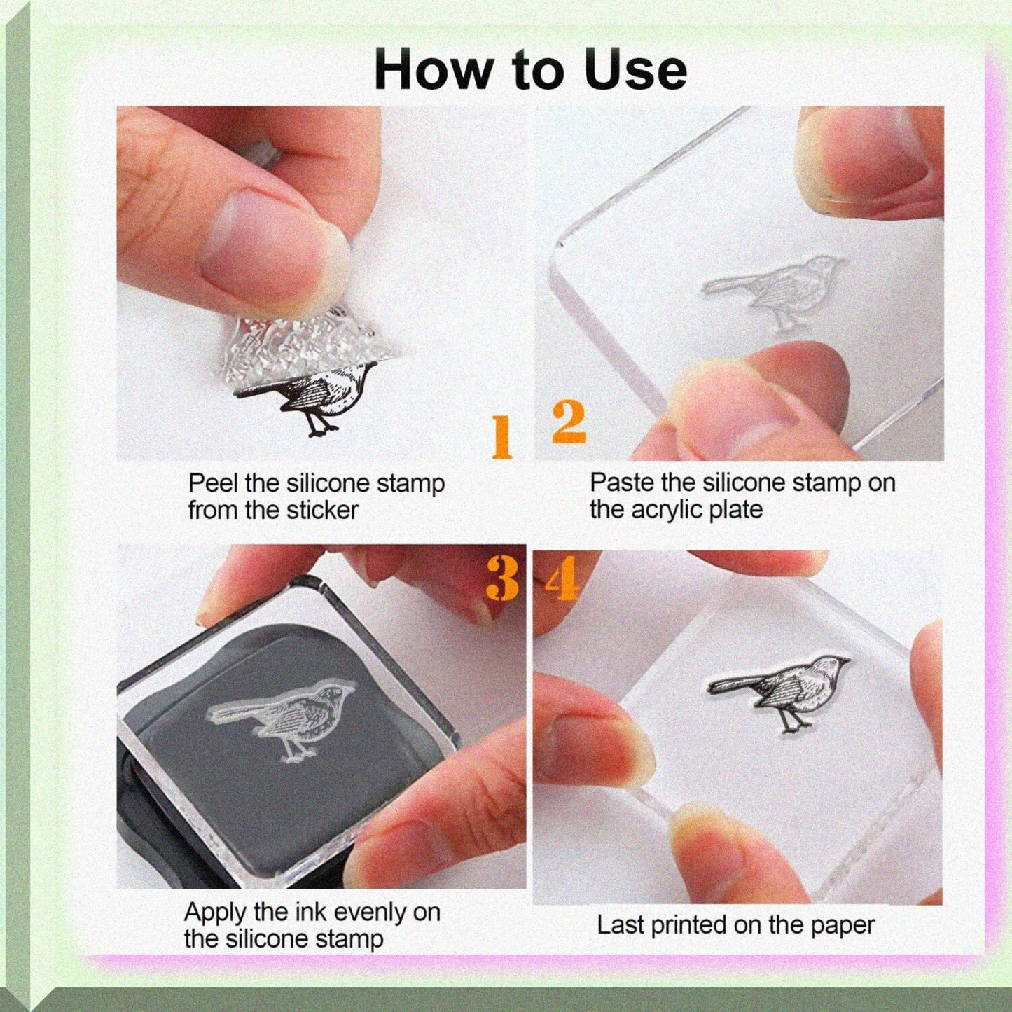 Tea Time Clear Stamps Set for Scrapbooking