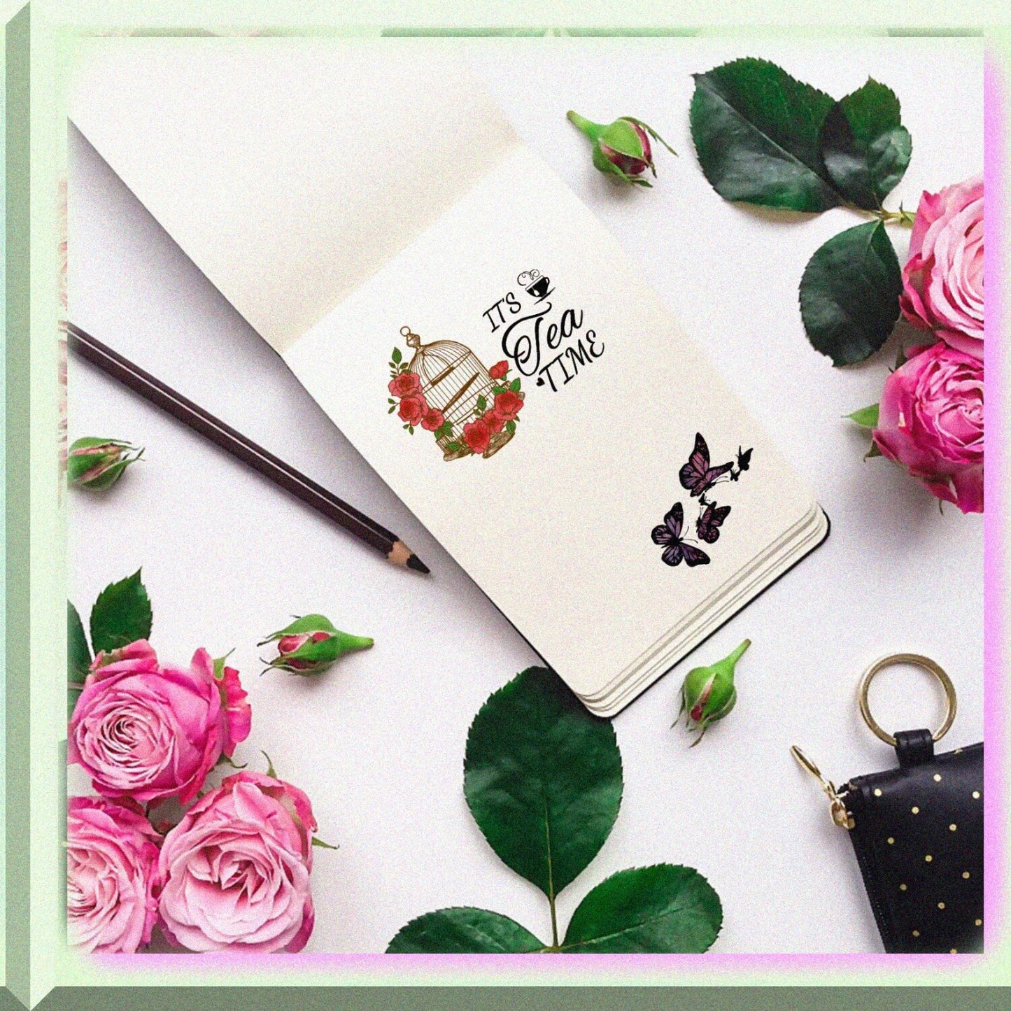 Tea Time Clear Stamps Set for Scrapbooking