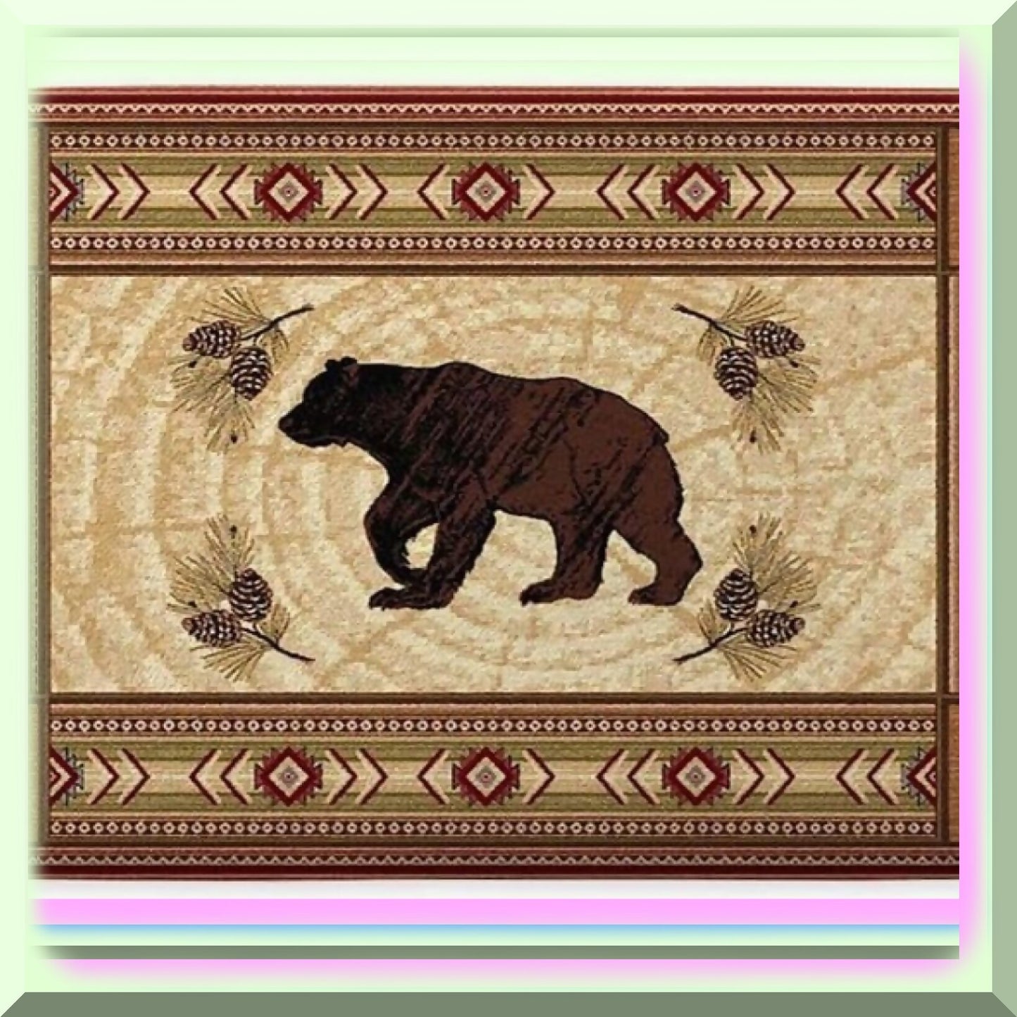Black Bear Bathroom Rug 17x29 Inches
