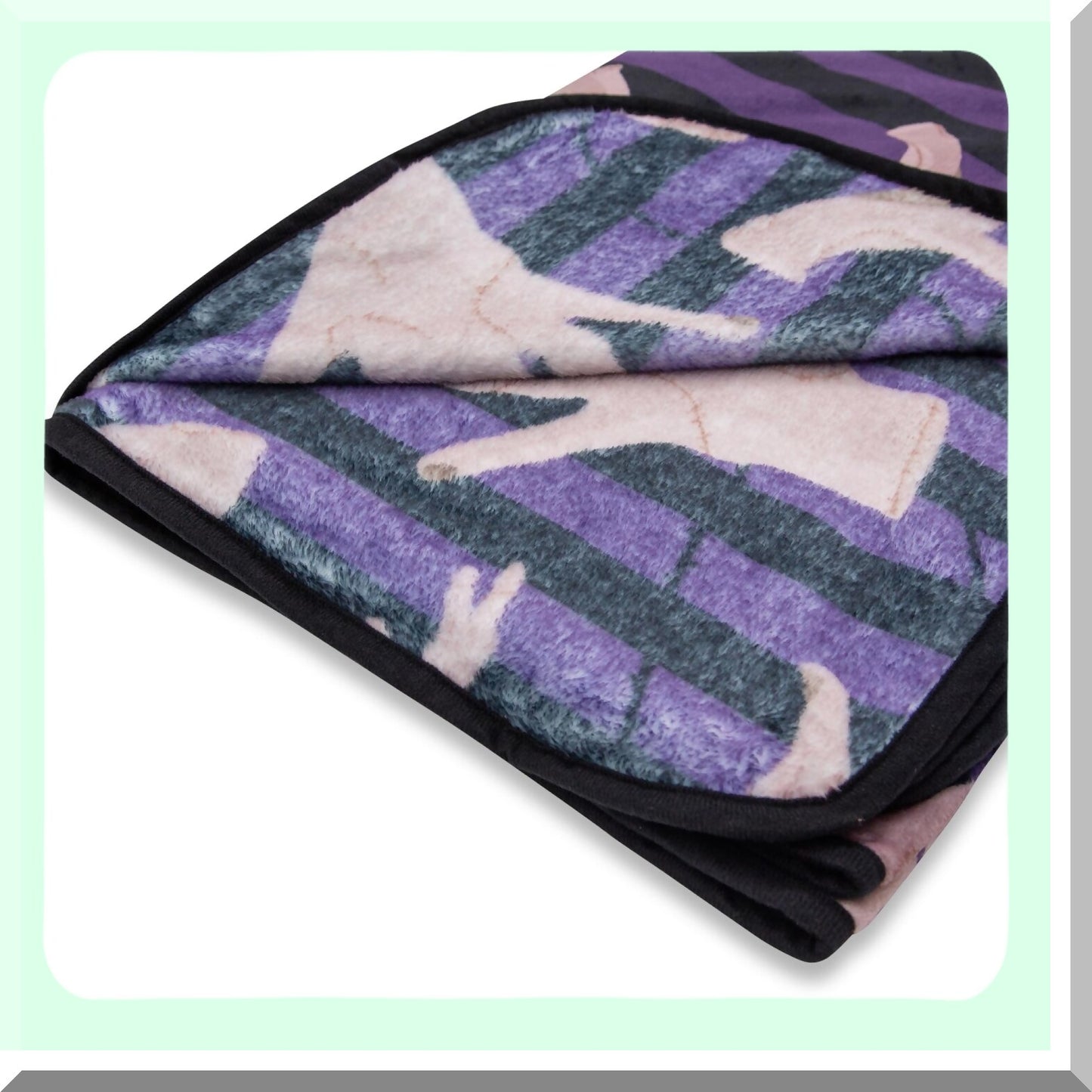 Spooky Comfort: Addams Family Wednesday Thing Raschel Throw Blanket 45x60