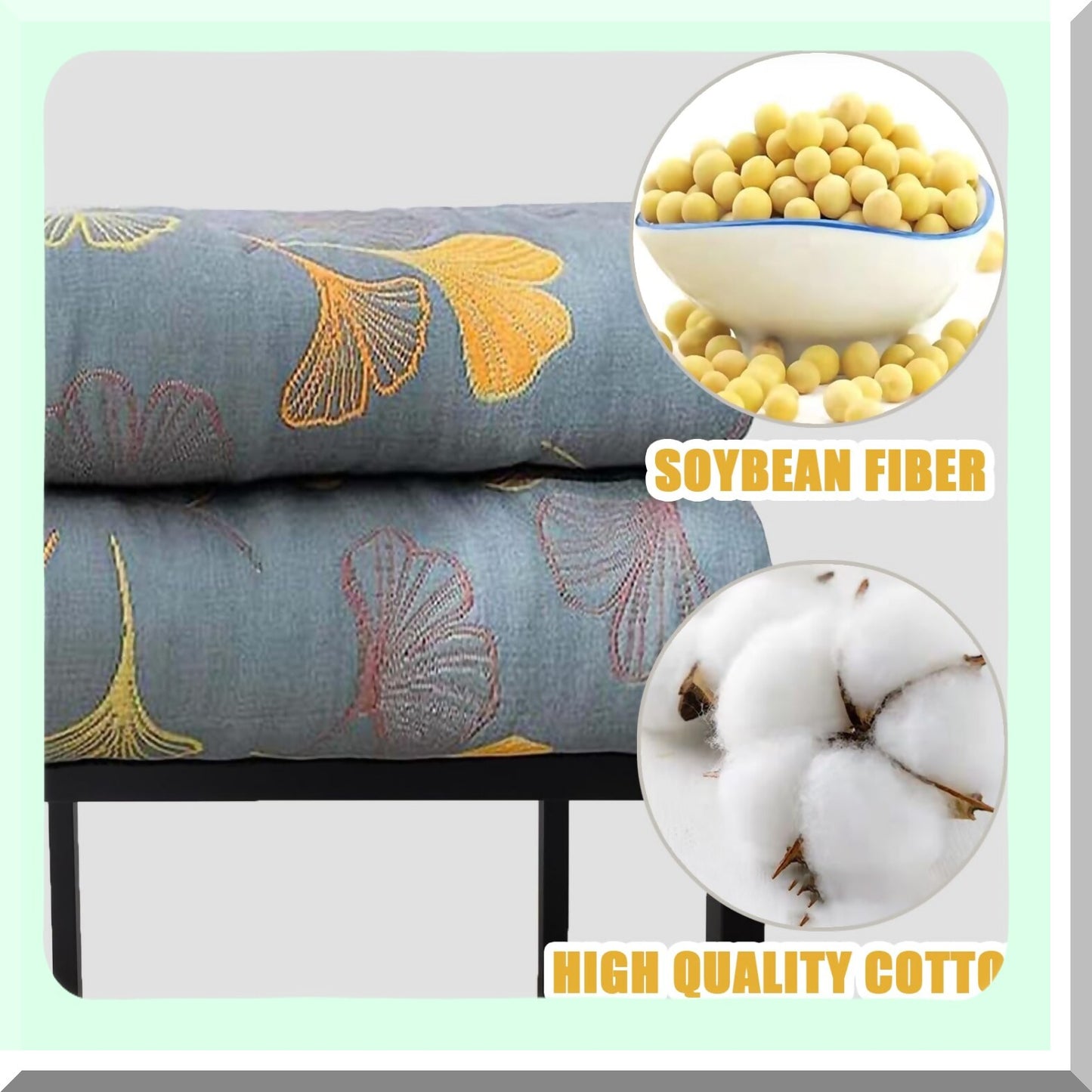 Reversible Cotton Muslin Quilted Throw Blanket - Soft, Lightweight & Breathable Queen Size for Couch (79''W x 91''L)