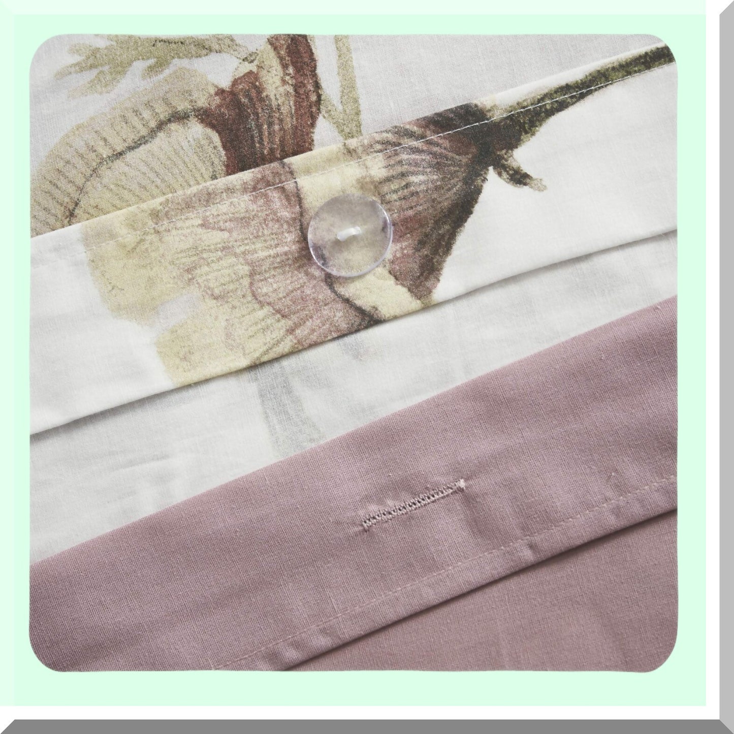 Floral Bliss Cotton Blend Duvet Set - All Season Comforter Cover Bedding Set with Matching Shams - Full/Queen Size - Breathable and Beautiful - Blush 3 Piece