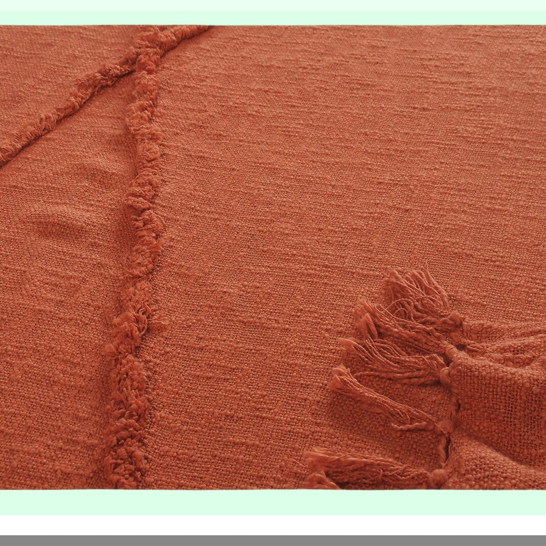 Boho Chic Diamond Tufted Cotton Throw Blanket - 50"x60" Cozy Decorative Accent