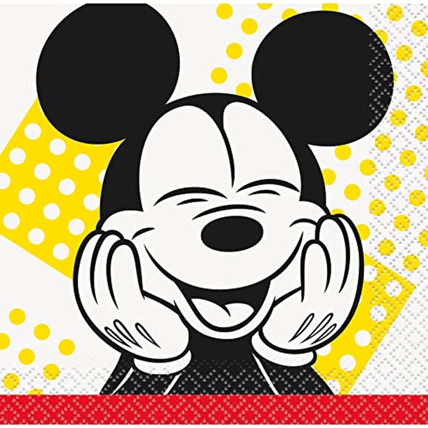 Mickey Mouse Party Napkins - Colorful Beverage Supplies for Birthdays & Events - Pack of 16