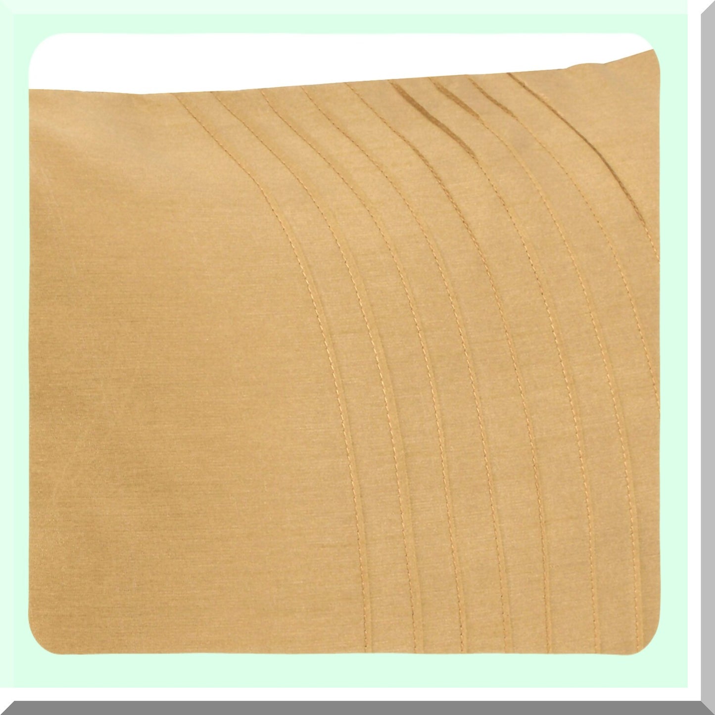 Luxury Gold Pin Tuck Pillow Set - 20x20 Inches - Set of 2 - Decorative Throw Pillows - Elegant Home Decor - Cushion Covers - Golden Accent Pillows