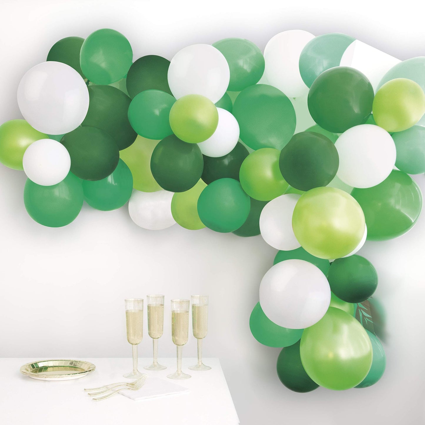 Green Balloon Arch Kit with 40 Assorted Balloons for Events