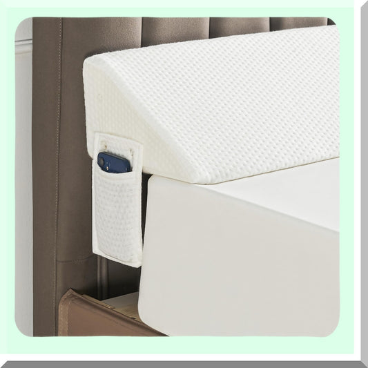 Headboard Gap Pillow - Mattress Wedge Filler - Bed Headboard Gap Cushion - Headboard Mattress Spacer - White Bed Wedge - Headboard Gap Solution