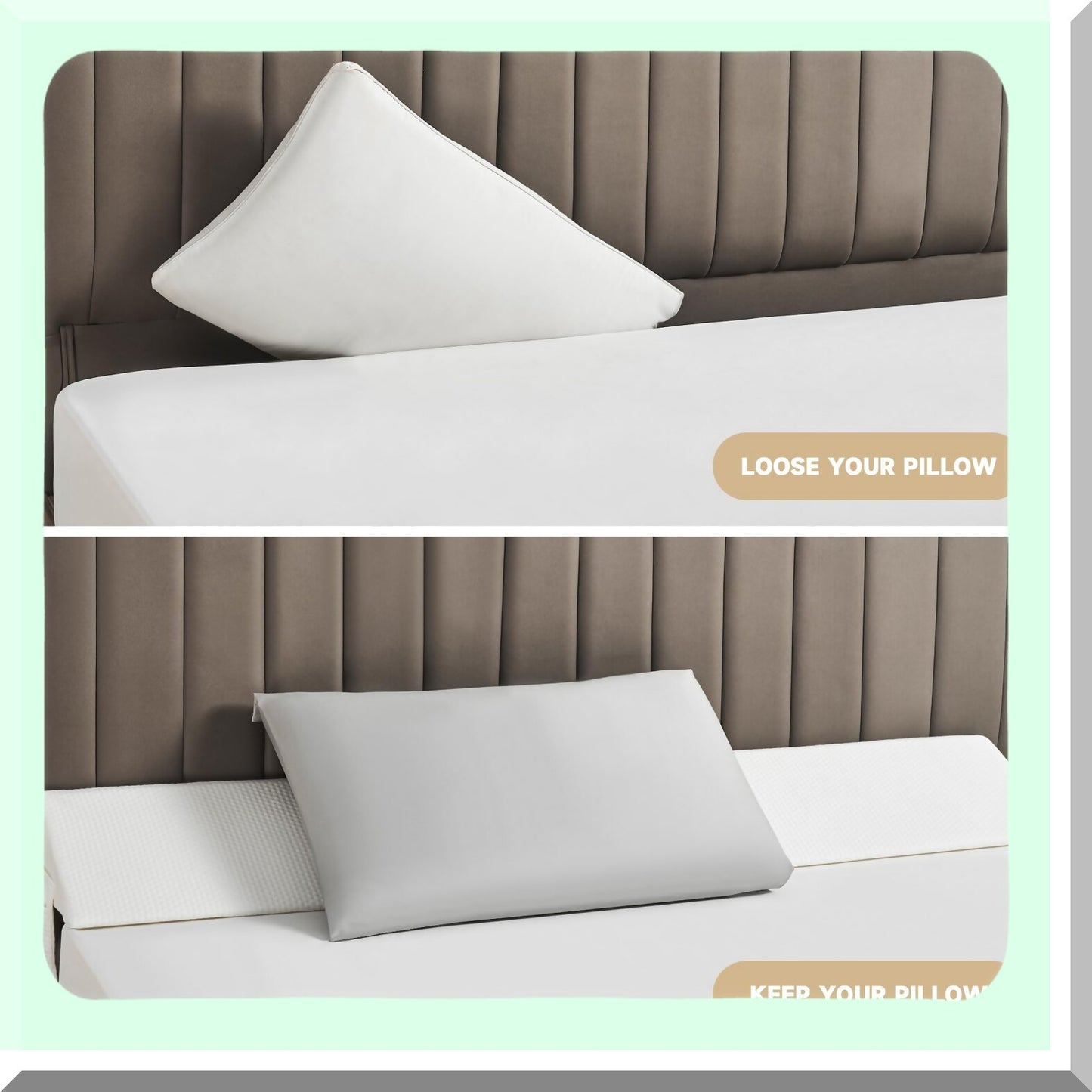 Headboard Gap Pillow - Mattress Wedge Filler - Bed Headboard Gap Cushion - Headboard Mattress Spacer - White Bed Wedge - Headboard Gap Solution