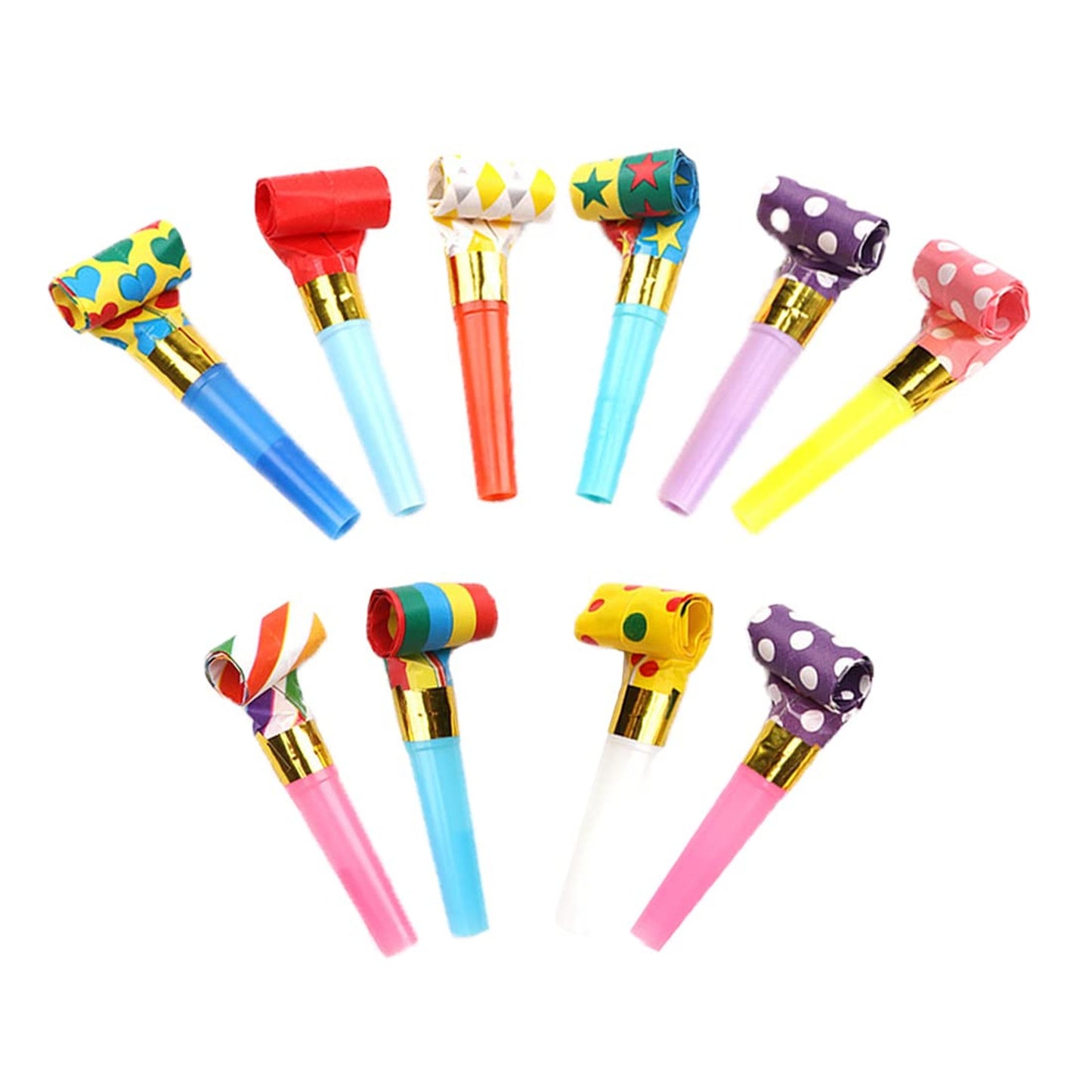 Party Blast Whistles - 100 Pack Noise Makers & Blowouts for Kids & Adults - Fun Speaker Props & Supplies in Random Colors - Children's Toy Set