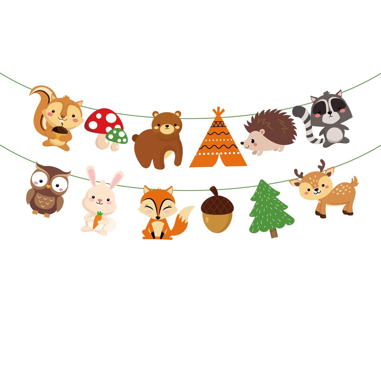 Woodland Creatures Banner for Kids and Parties