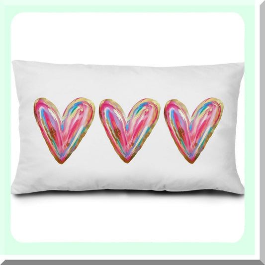 Heartfelt Love Pillow Covers - Valentines Decor for Sofa Couch, Romantic Gifts for Valentines Day - Set of 2 Valentines Heart 12x20 Throw Pillow Covers