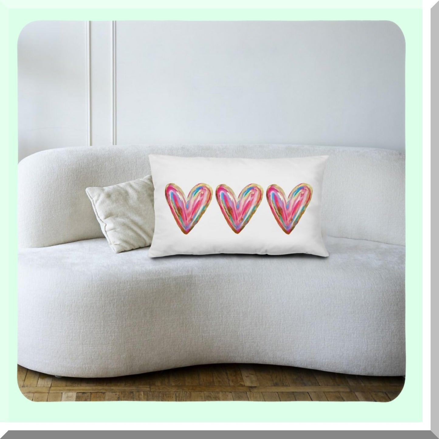 Heartfelt Love Pillow Covers - Valentines Decor for Sofa Couch, Romantic Gifts for Valentines Day - Set of 2 Valentines Heart 12x20 Throw Pillow Covers