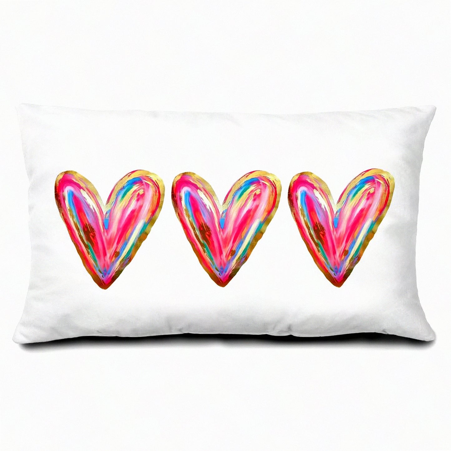 Heartfelt Love Pillow Covers - Valentines Decor for Sofa Couch, Romantic Gifts for Valentines Day - Set of 2 Valentines Heart 12x20 Throw Pillow Covers