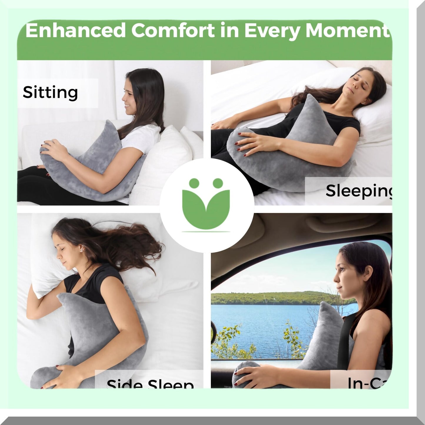 ShoulderEase Comfort Pillow - Ergonomic Rotator Cuff Support for Shoulder Surgery Recovery - Soft & Washable Shoulder Pain Relief Cushion