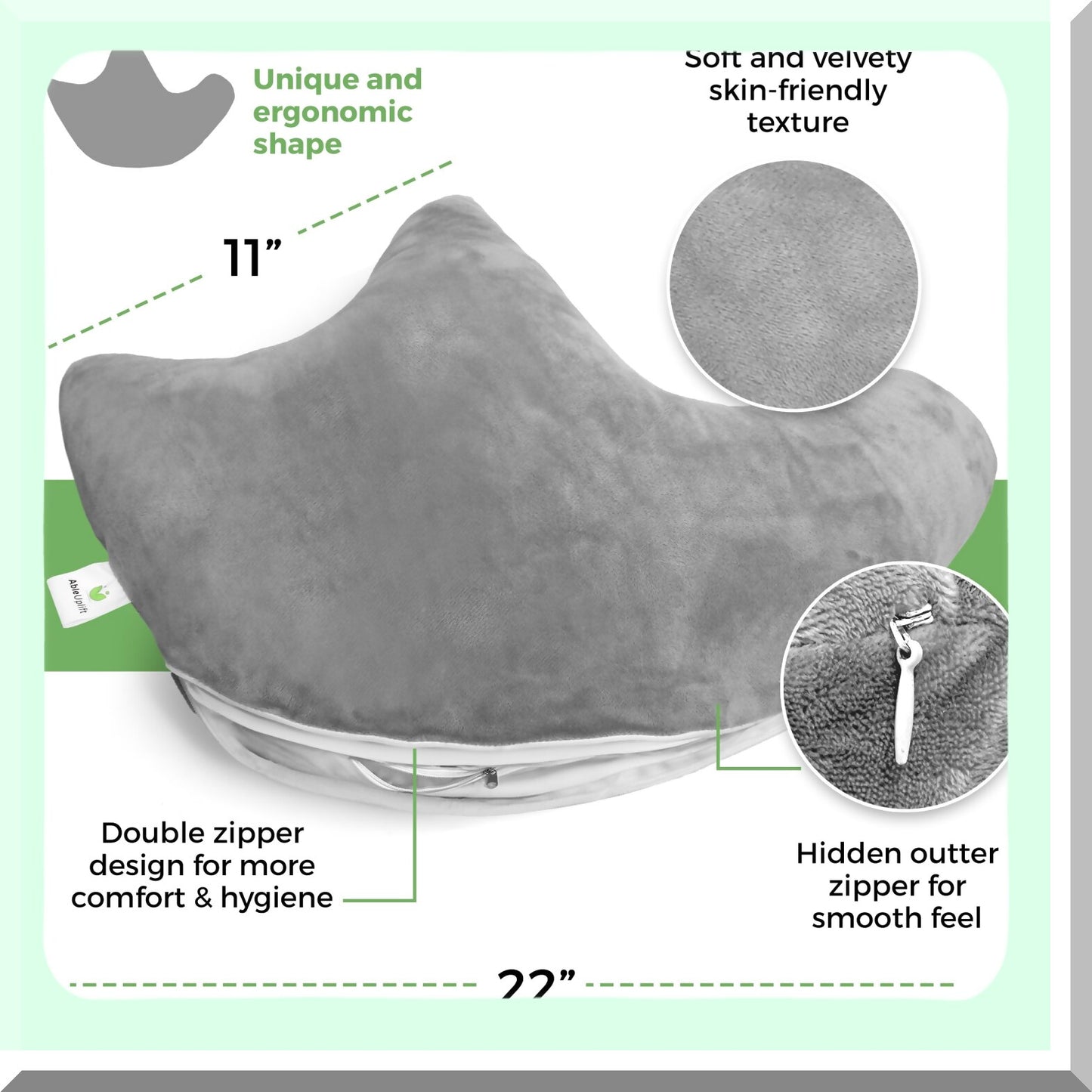 ShoulderEase Comfort Pillow - Ergonomic Rotator Cuff Support for Shoulder Surgery Recovery - Soft & Washable Shoulder Pain Relief Cushion