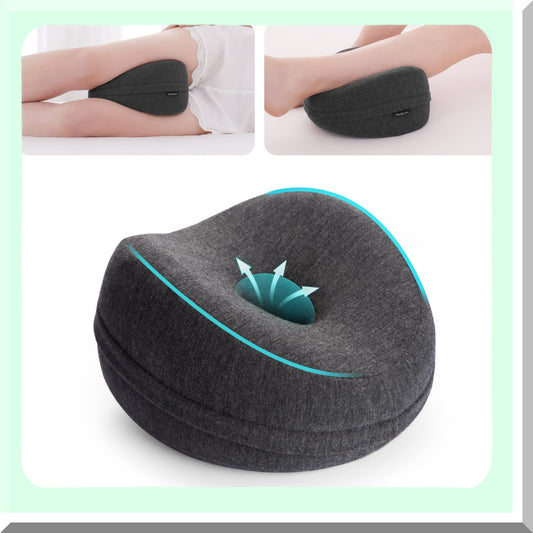 OrthoSleep Knee Wedge Pillow - Memory Foam Leg Cushion for Side Sleepers with Hip & Lower Back Pain Relief, Pregnancy Support & Washable Cover