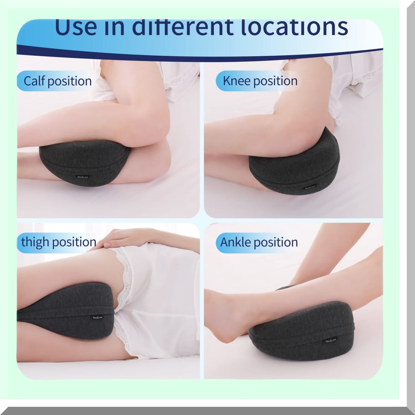 OrthoSleep Knee Wedge Pillow - Memory Foam Leg Cushion for Side Sleepers with Hip & Lower Back Pain Relief, Pregnancy Support & Washable Cover