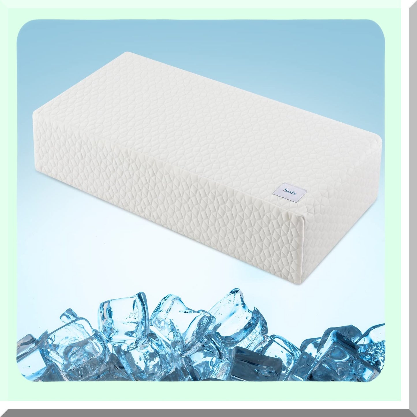 Arctic Chill Side Sleeper Pillow - Memory Foam Cooling Pillow for Neck Pain Relief - Supportive Head and Neck Pillow 12"x24"x5"