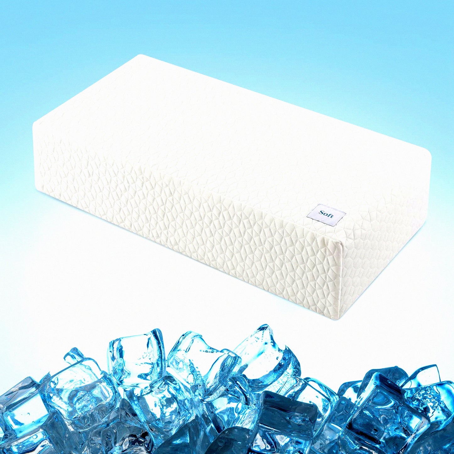 Arctic Chill Side Sleeper Pillow - Memory Foam Cooling Pillow for Neck Pain Relief - Supportive Head and Neck Pillow 12"x24"x5"