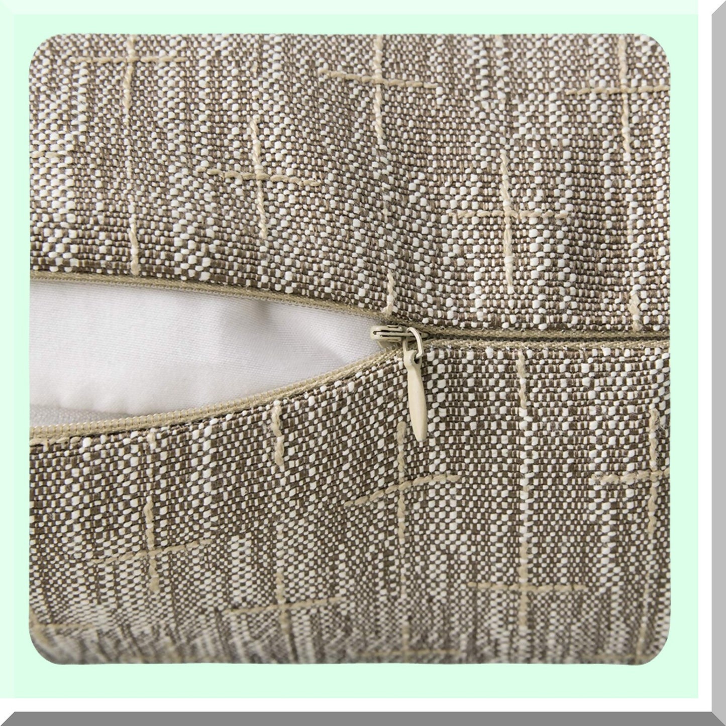 Rustic Farmhouse Burlap Linen Pillow Covers - Set of 2 Modern Woven Textured Cushion Cases for Sofa Couch Bed - 20x20 Inch Brown Decorative Throw Pillows