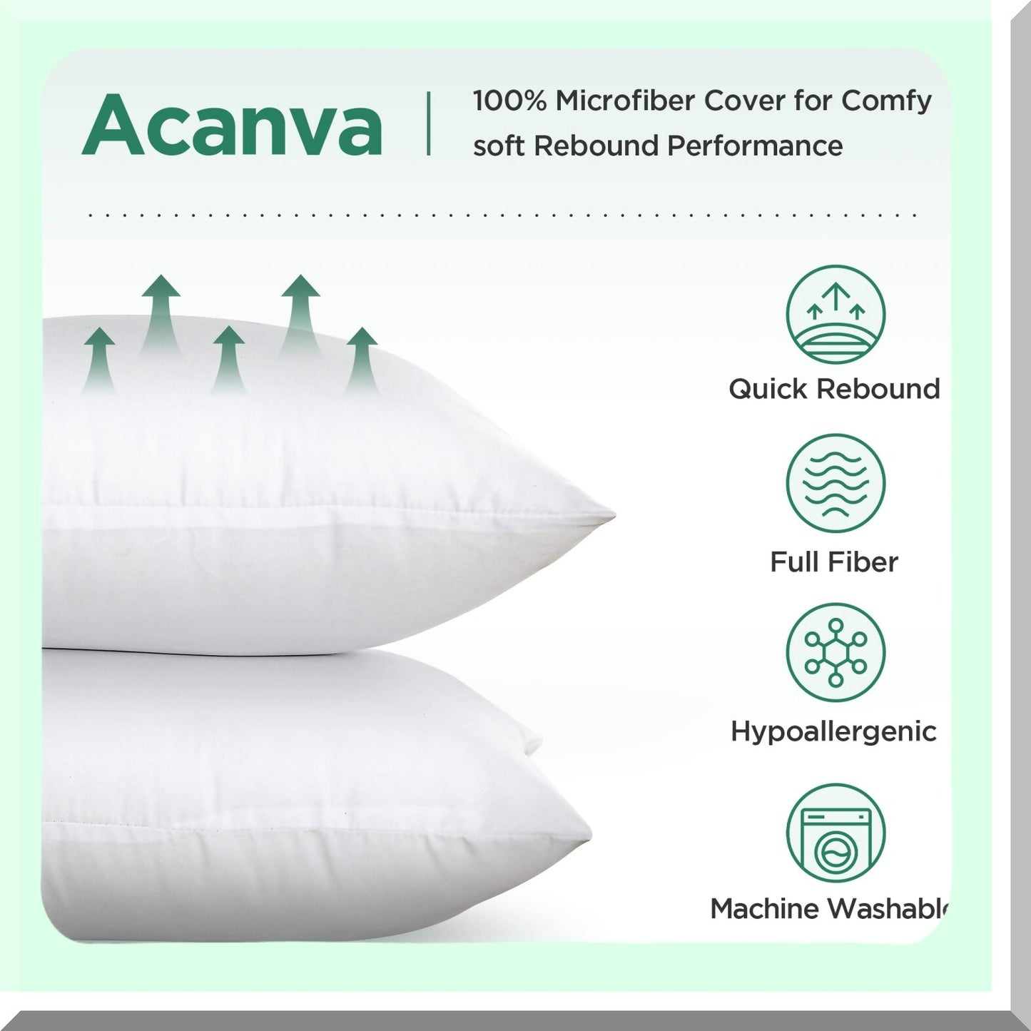 Luxury Square Cushion Inserts Set - Plush Sofa Bed Pillows, 24x24 Size, Premium Quality, Decorative White Throw Pillow Inserts for Couch Chairs - Pack of 4