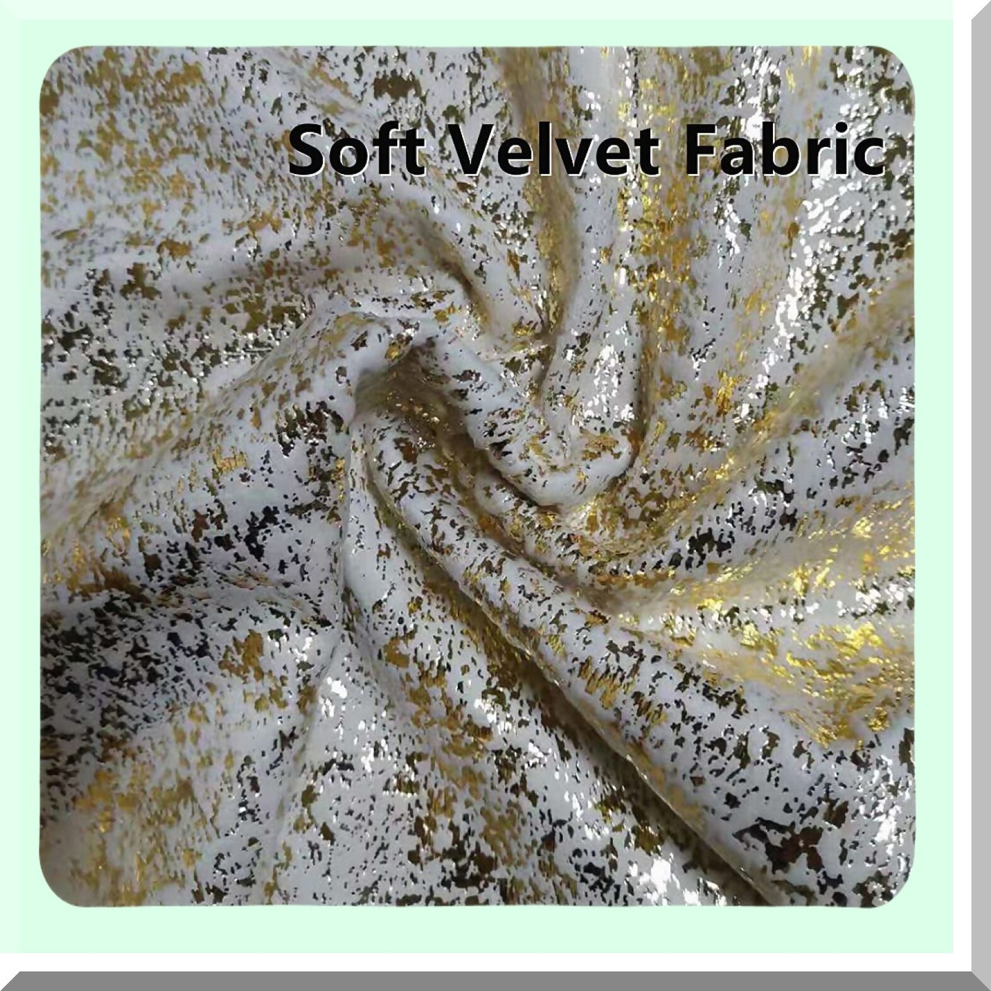 Gold Sparkle Velvet Accent Pillow Cover - Metallic F Print Lumbar Cushion Case for Bedroom & Sofa - Hidden Zipper Closure - Soft Decorative Rectangle Throw Pillow - Cream - 12 x 20 - 1 Pack