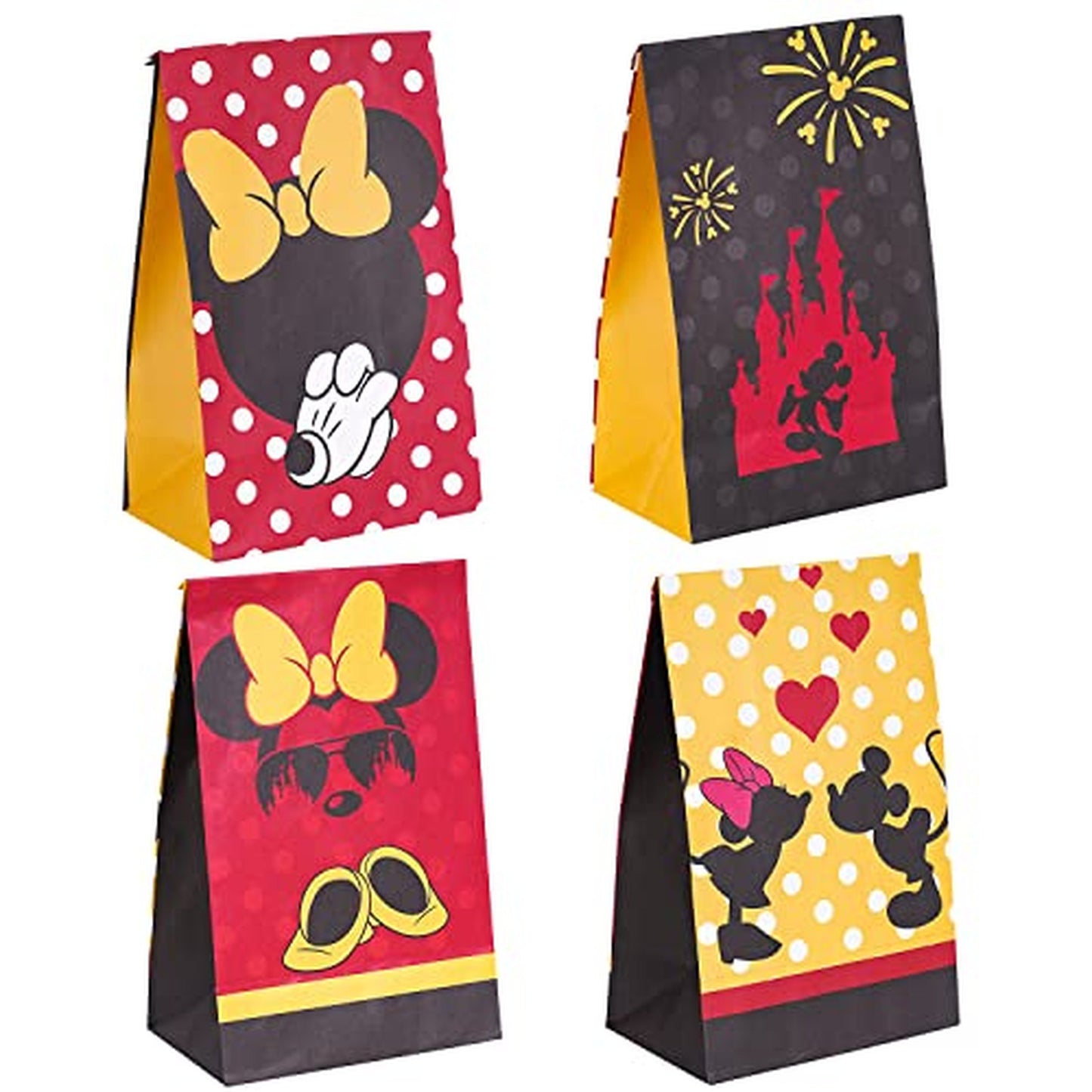 24 Pack Mickey Minnie Party Favor Bags for Kids' Parties