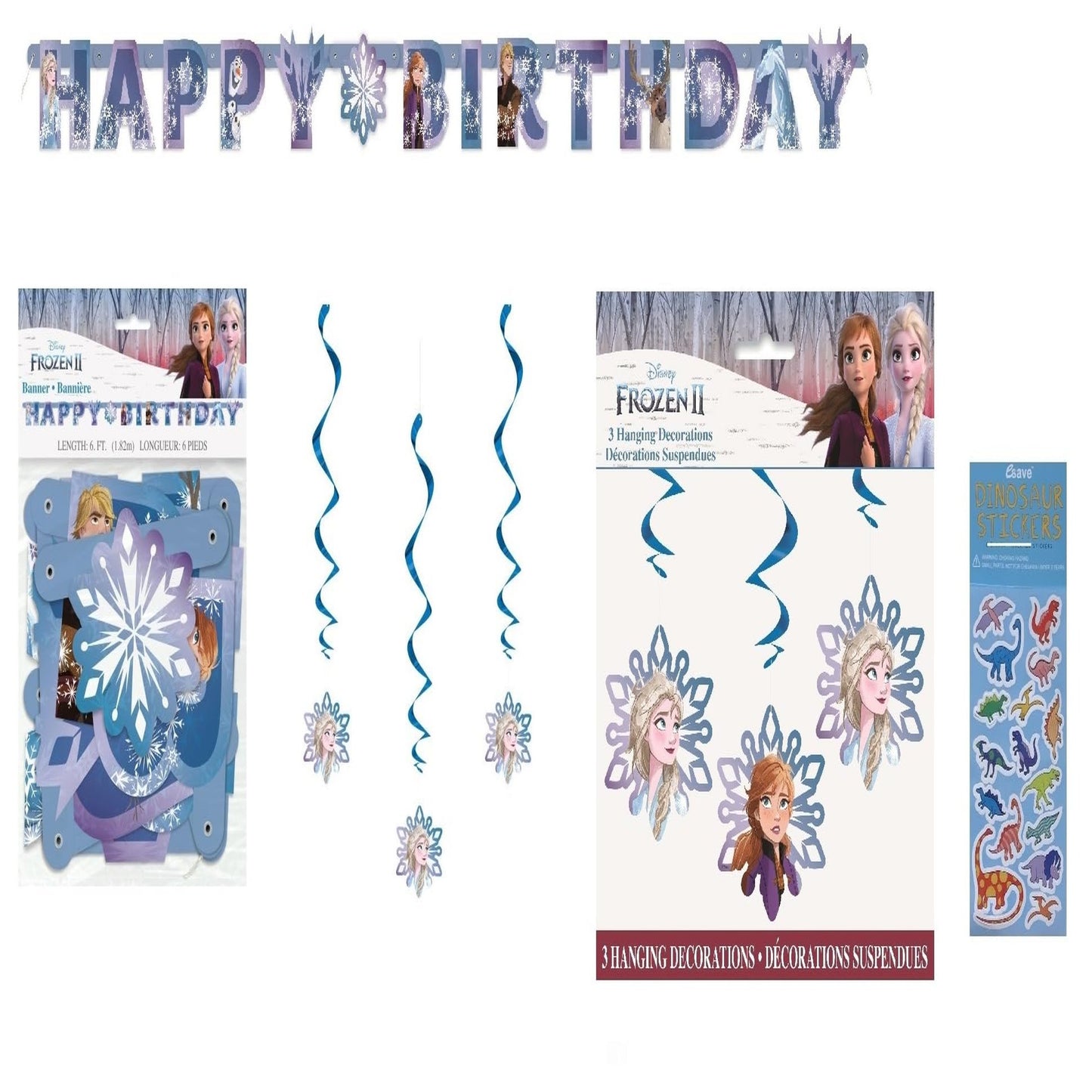 Frozen Elsa Anna Princess Birthday Party Supplies Bundle