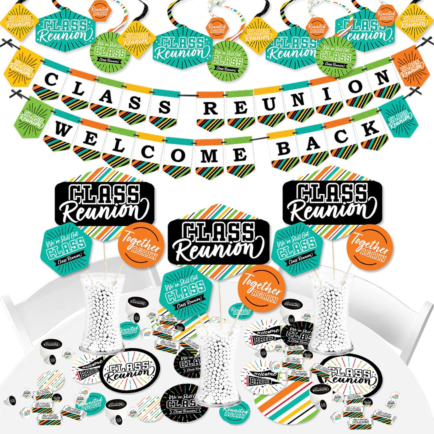 High School Reunion Party Supplies Banner Decoration Kit - Fundle Bundle: Everything you need to make your reunion unforgettable!